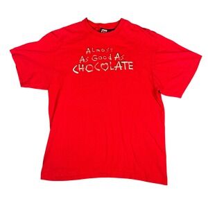 Vintage Funny Quote Ace of Hearts Red Graphic T Shirt Mens Large